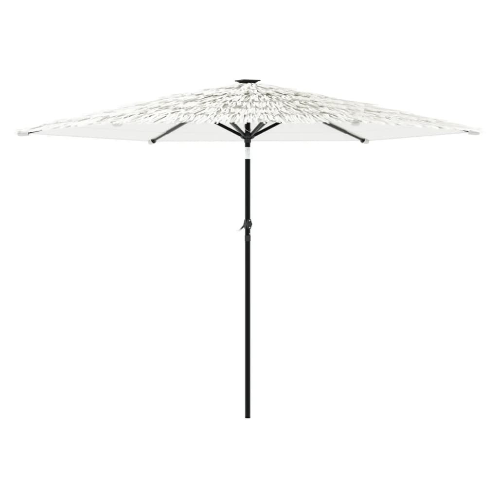 Parasol de jardin avec mât en acier blanc 288x288x225 cm