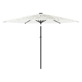 Parasol de jardin avec mât en acier blanc 288x288x225 cm