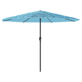 Parasol de jardin avec mât en acier bleu 324x324x247 cm