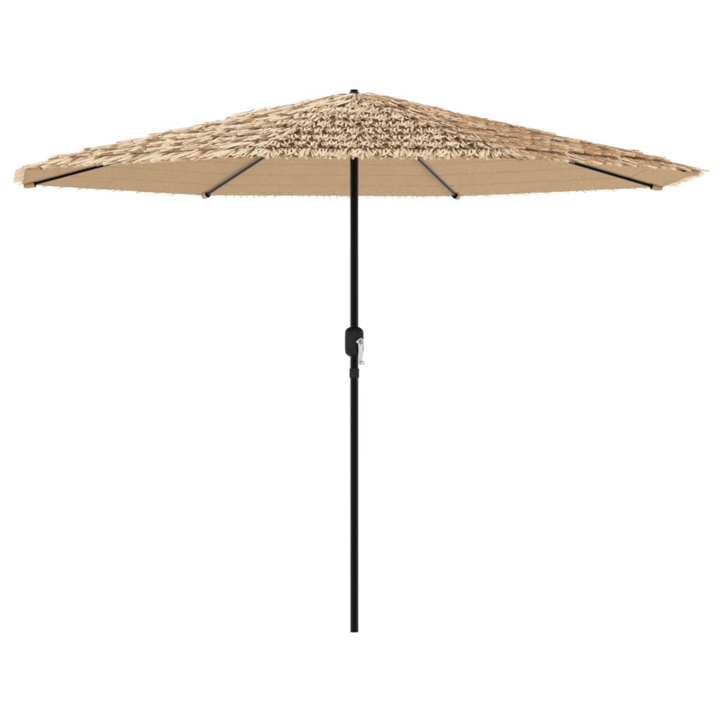 Parasol de jardin avec mât en acier marron 388x388x248 cm