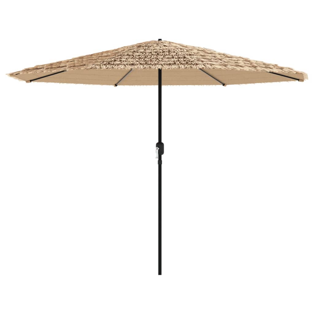 Parasol de jardin avec mât en acier marron 388x388x248 cm