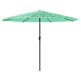 Parasol de jardin avec mât en acier vert 388x388x248 cm