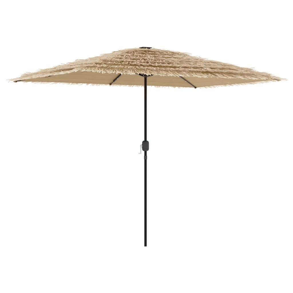 Parasol de jardin avec LED et mât en acier marron 300x200x250cm