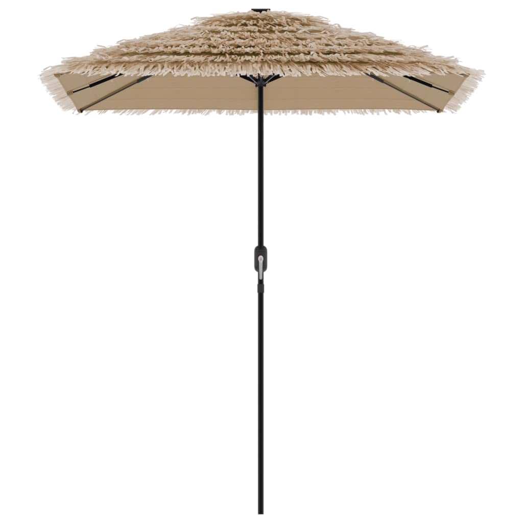 Parasol de jardin avec LED et mât en acier marron 300x200x250cm