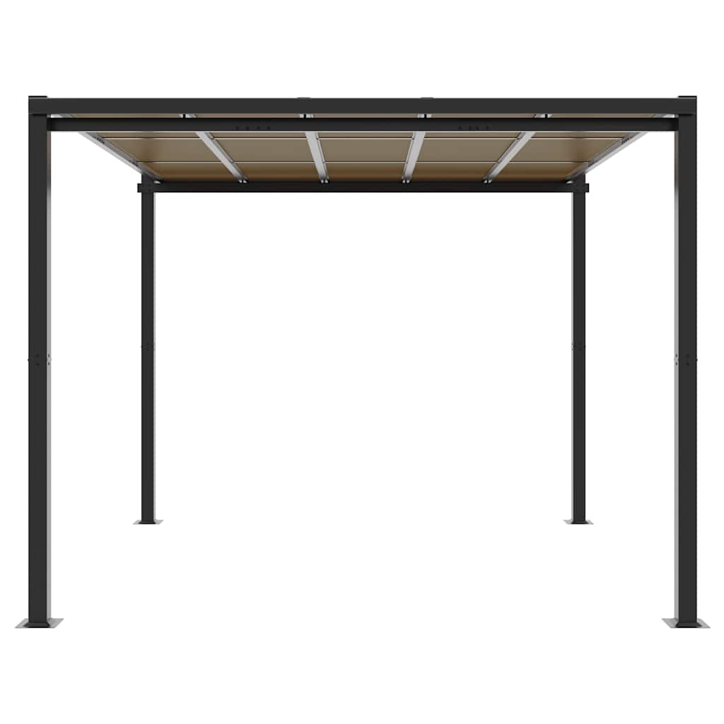 Tonnelle de jardin anthracite 3x3 m aluminium