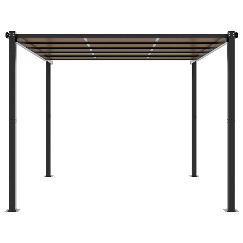 Tonnelle de jardin anthracite 3x3 m aluminium