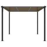 Tonnelle de jardin anthracite 3x3 m aluminium