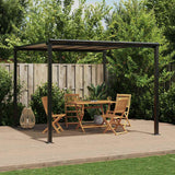 Tonnelle de jardin anthracite 3x3 m aluminium