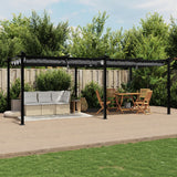 Tonnelle avec toit rétractable anthracite 3x6 m aluminium