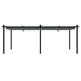 Tonnelle avec toit rétractable anthracite 3x6 m aluminium