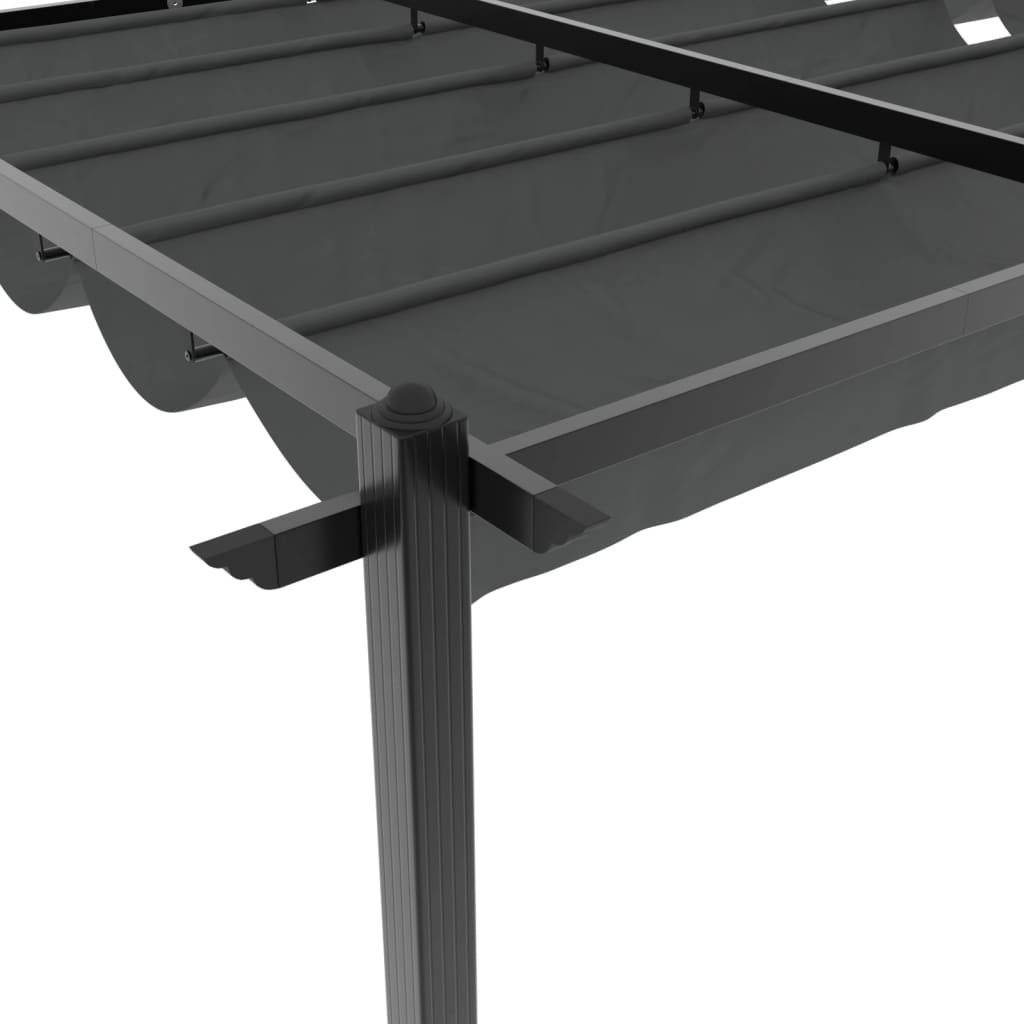 Tonnelle avec toit rétractable anthracite 3x6 m aluminium