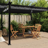 Tonnelle avec toit rétractable anthracite 3x6 m aluminium