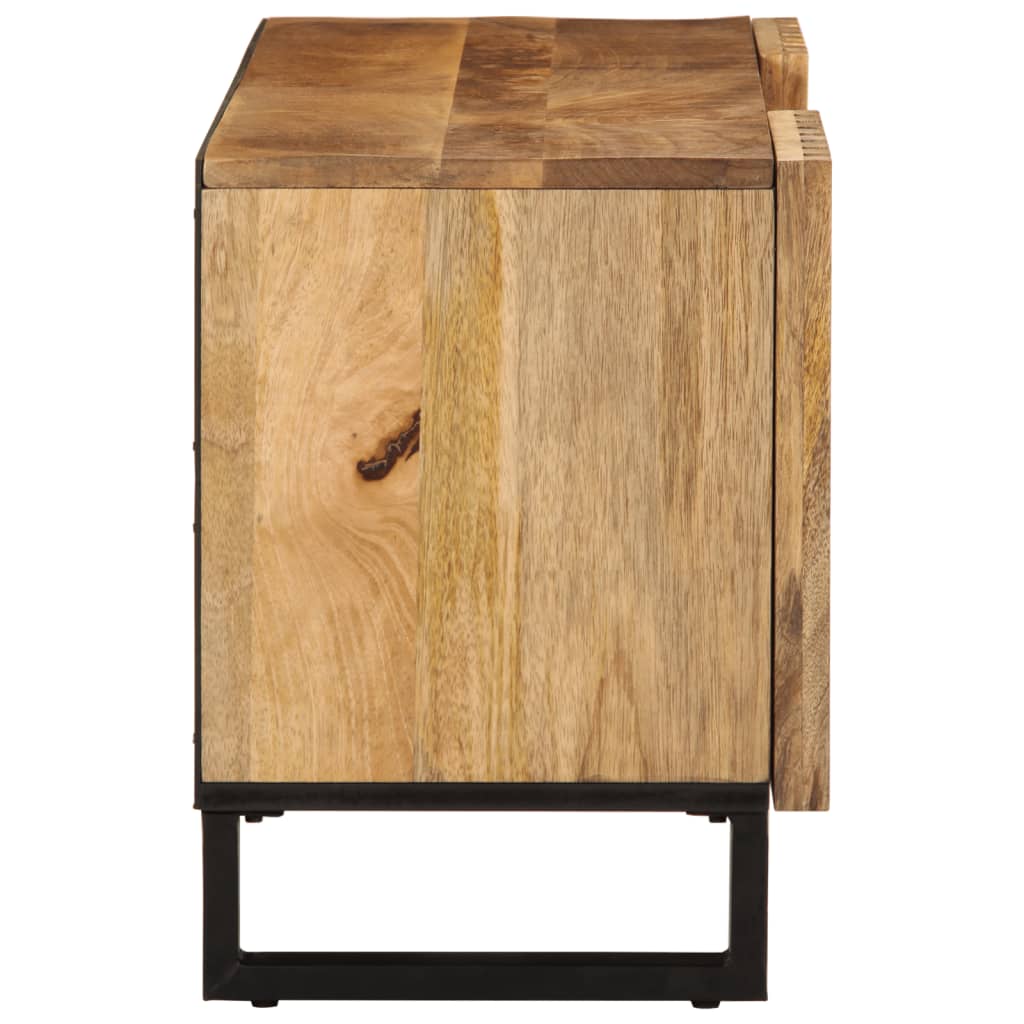 Meuble TV 105x34x46 cm bois massif de manguier brut