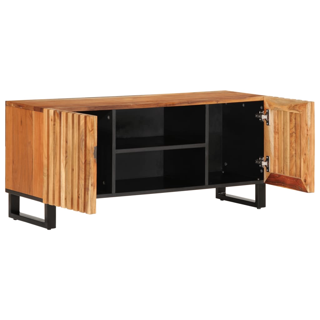 Meuble TV 105x34x46 cm bois d'acacia massif