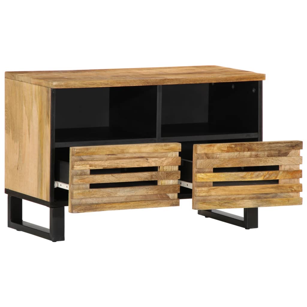 TV-Schrank 70x34x46 cm, massives rohes Mangoholz