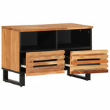 Meuble TV 70x34x46 cm bois d'acacia massif