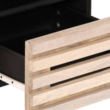 Meuble TV blanc 70x34x46 cm bois massif de manguier