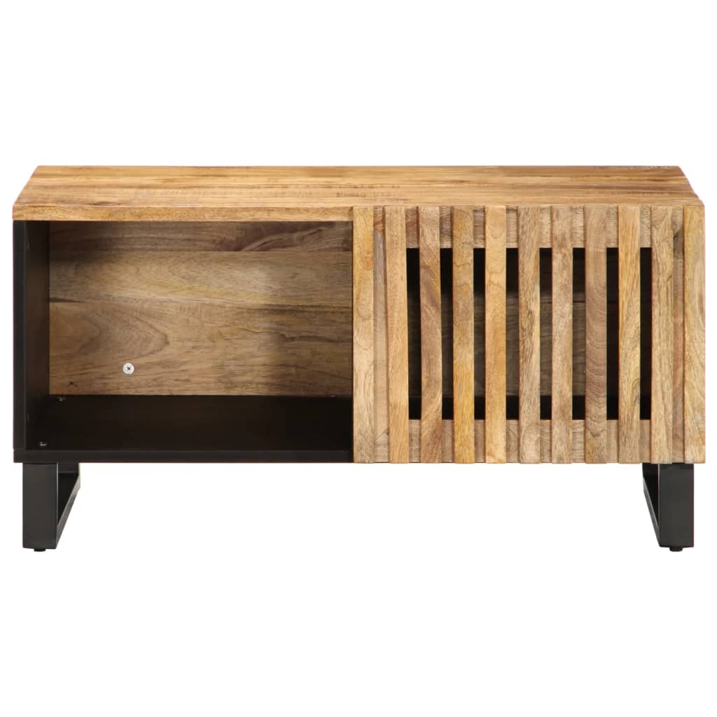 Table basse 80x51x40 cm bois de manguier massif brut