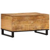 Couchtisch 80x51x40 cm rohes massives Mangoholz