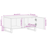 Table basse 80x51x40 cm bois massif d'acacia