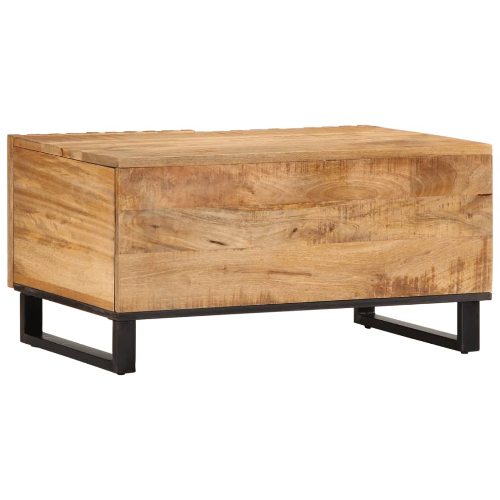 Table basse 80x51x40 cm bois de manguier massif brut