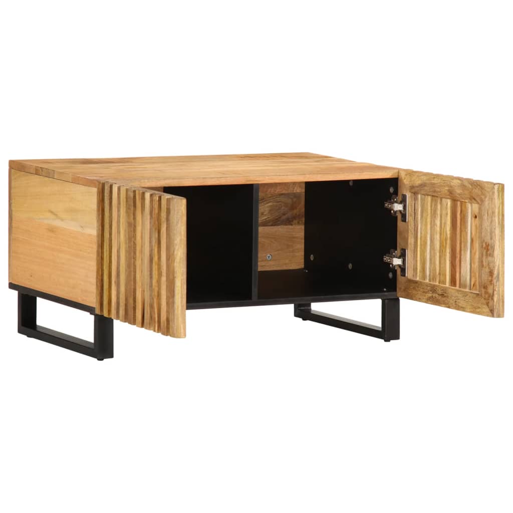 Table basse 80x51x40 cm bois de manguier massif brut