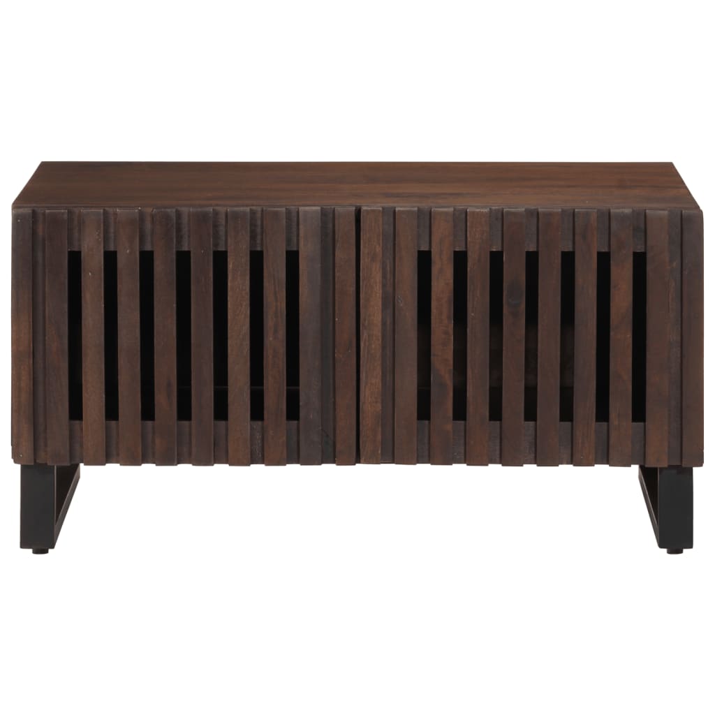 Table basse marron 80x51x40 cm bois de massif manguier