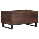 Table basse marron 80x55x40 cm bois de massif manguier