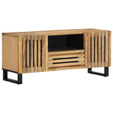 Meuble TV 100x34x46 cm bois massif de manguier brut