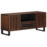 Meuble TV marron 100x34x46 cm bois massif manguier