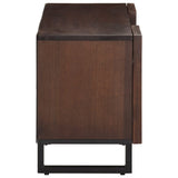 Meuble TV marron 100x34x46 cm bois massif manguier