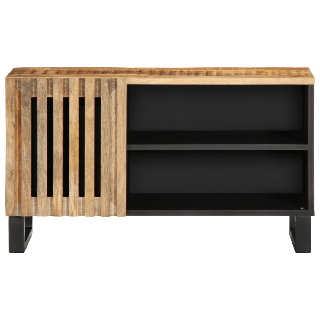 Meuble TV 80x34x46 cm bois massif de manguier brut