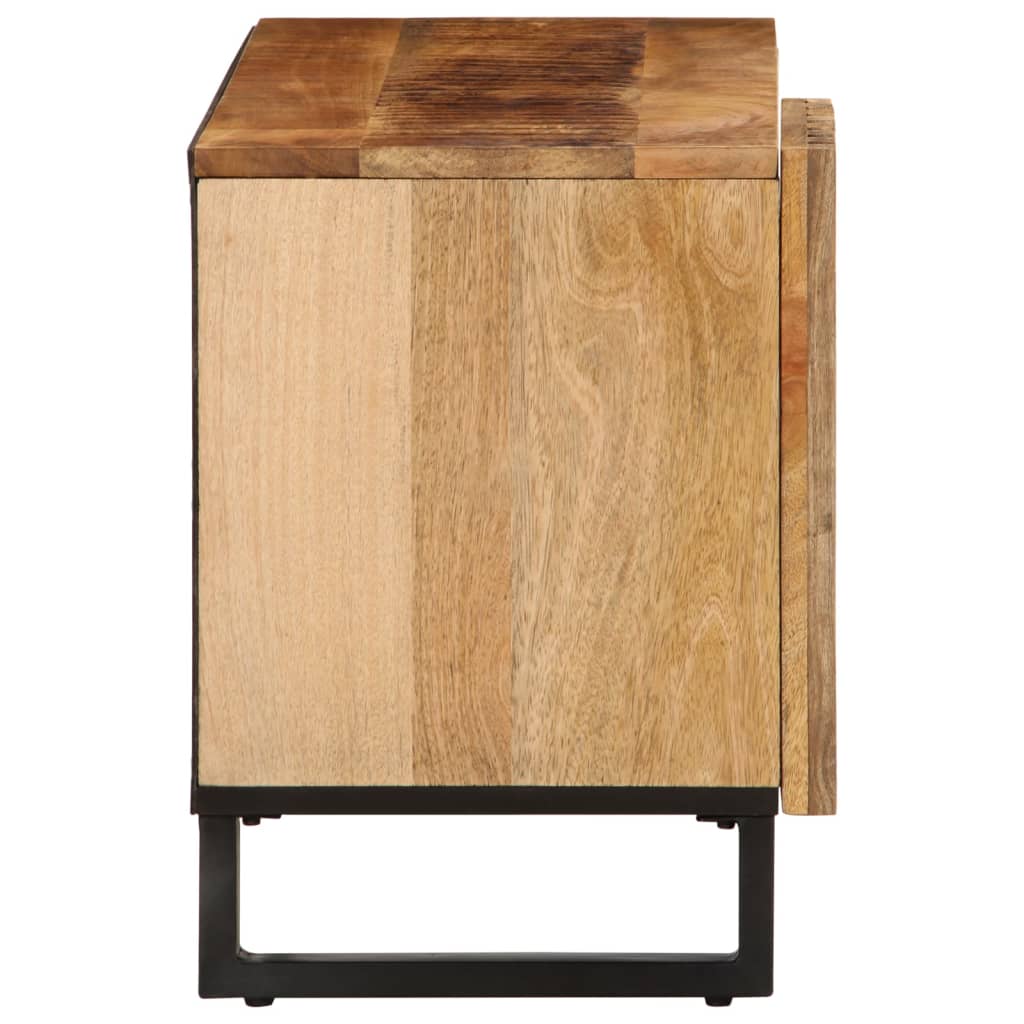 Meuble TV 80x34x46 cm bois massif de manguier brut