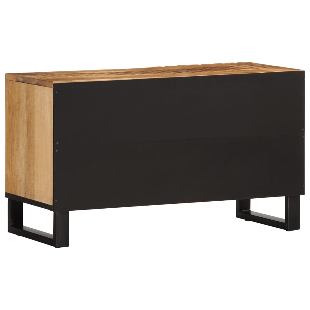 Meuble TV 80x34x46 cm bois massif de manguier brut