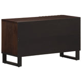 Meuble TV marron 80x34x46 cm bois massif de manguier