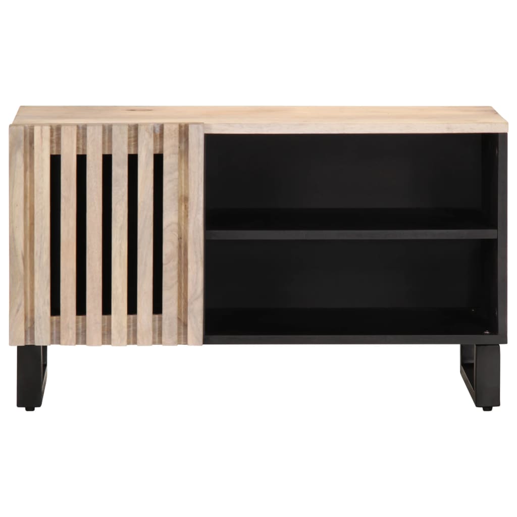 Meuble TV 80x34x46 cm bois massif de manguier