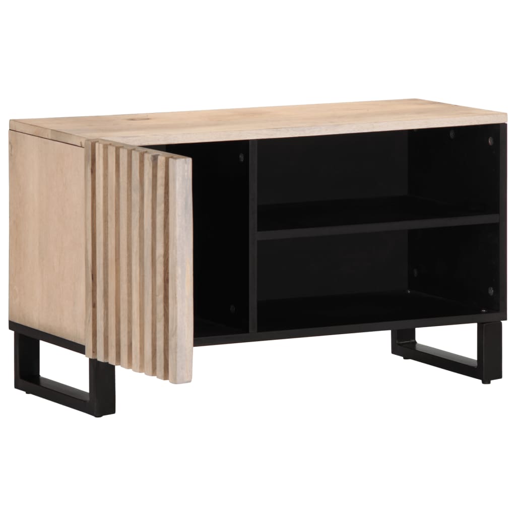 Meuble TV 80x34x46 cm bois massif de manguier