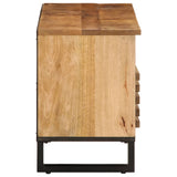 Meuble TV 100x34x46 cm bois massif de manguier brut