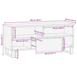 Meuble TV 100x34x46 cm bois d'acacia massif