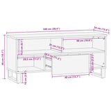 Meuble TV 100x34x46 cm bois massif de manguier