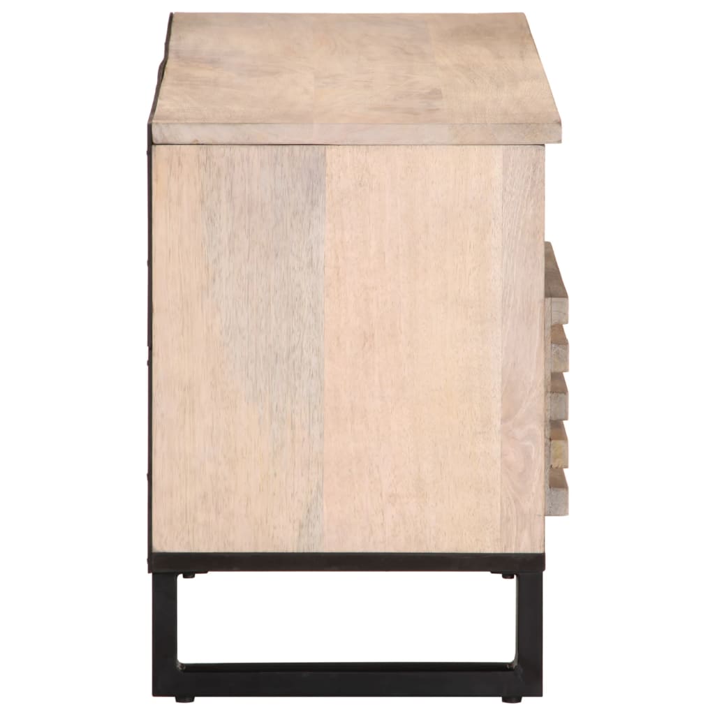 Meuble TV 100x34x46 cm bois massif de manguier