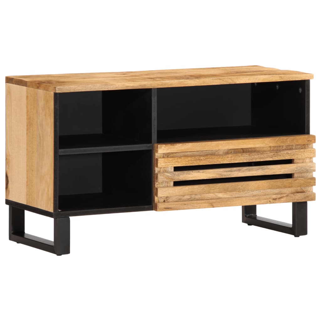 TV-Schrank 80x34x46 cm, massives rohes Mangoholz