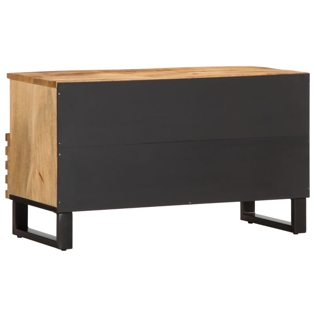 Meuble TV 80x34x46 cm bois massif de manguier brut