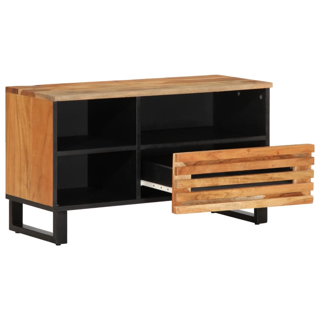 Meuble TV 80x34x46 cm bois d'acacia massif