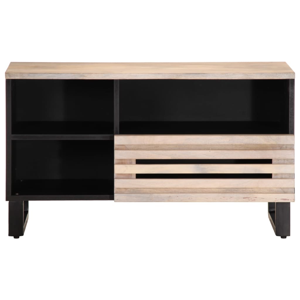 Meuble TV 80x34x46 cm bois massif de manguier