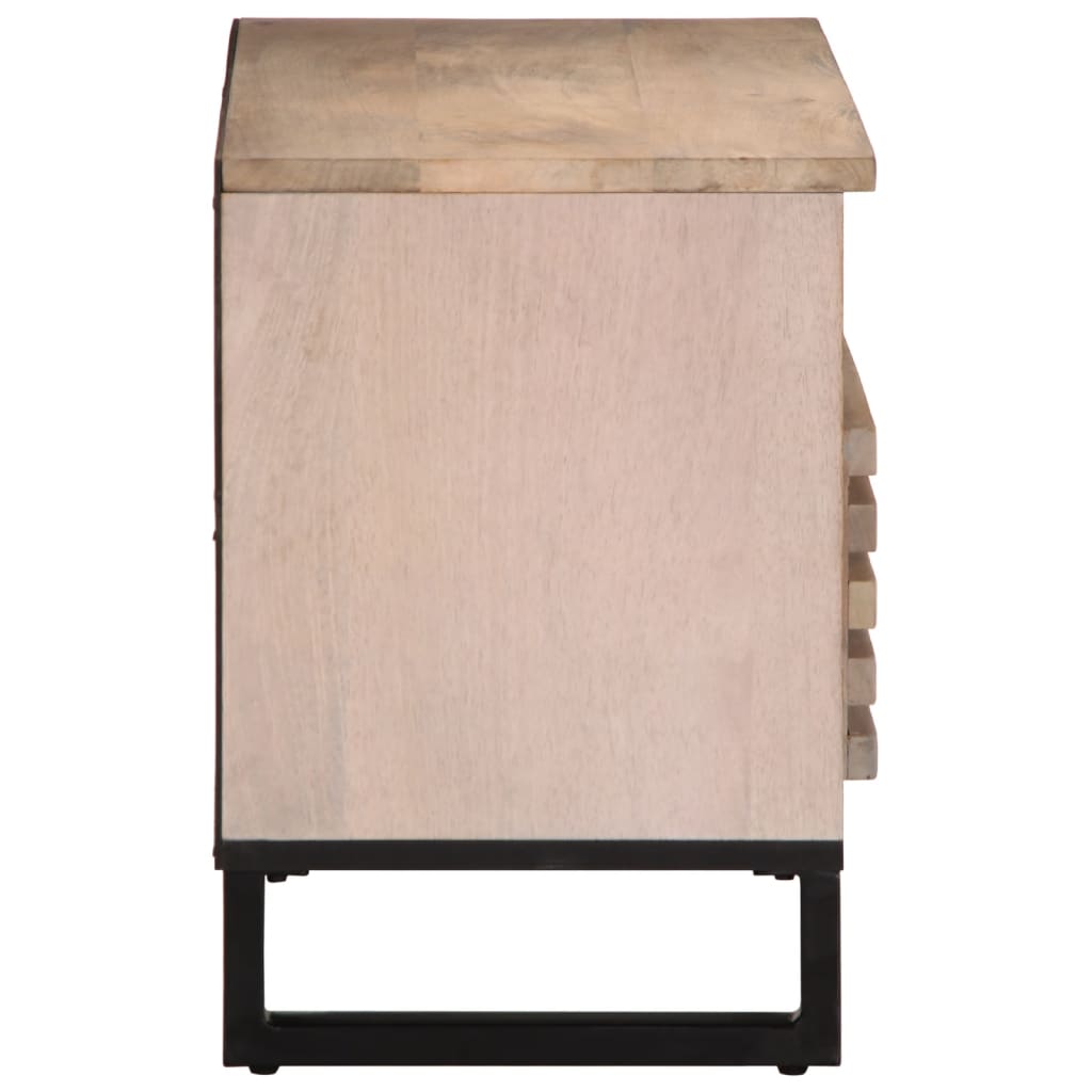 Meuble TV 80x34x46 cm bois massif de manguier