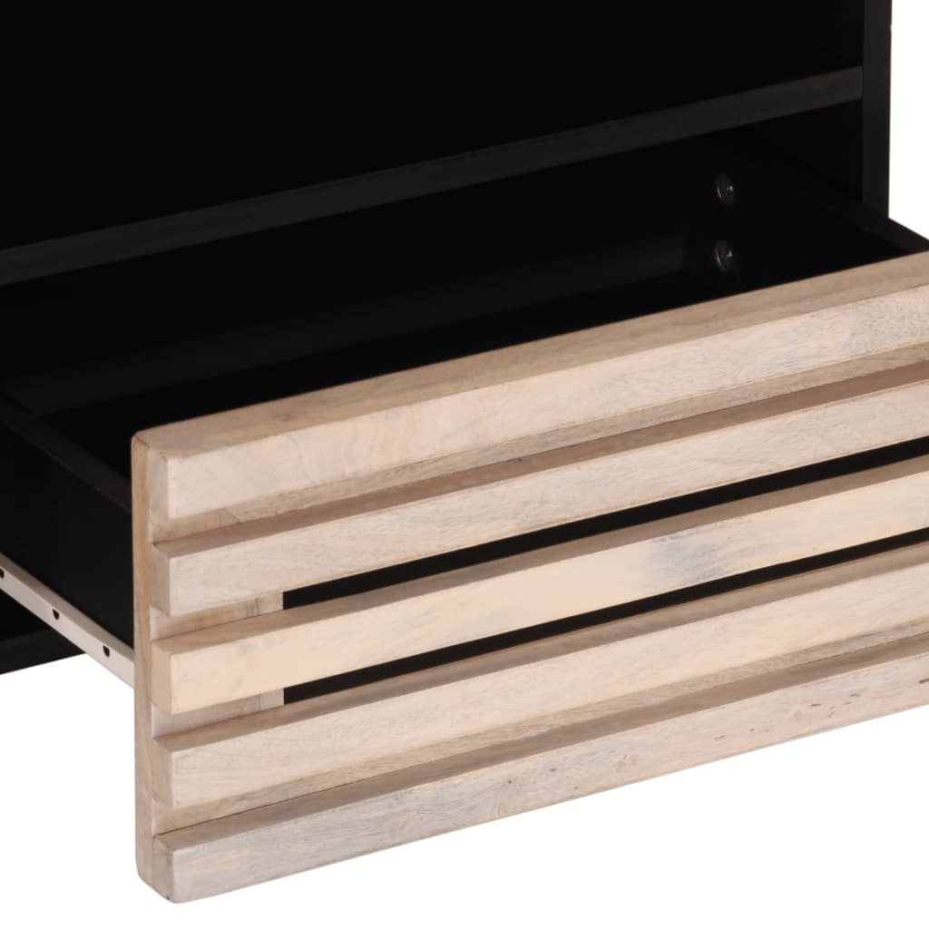 Meuble TV 80x34x46 cm bois massif de manguier