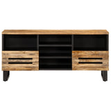 Meuble TV 100x34x46 cm bois massif de manguier brut