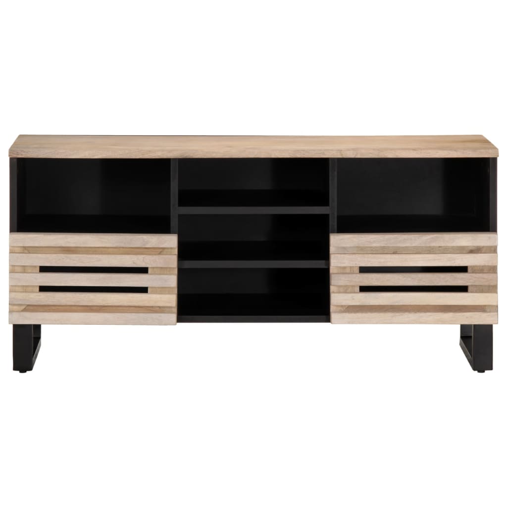 Meuble TV 100x34x46 cm bois massif de manguier