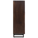 Buffet marron 40x34x110 cm bois massif de manguier